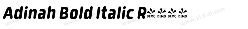 Adinah Bold Italic R字体转换